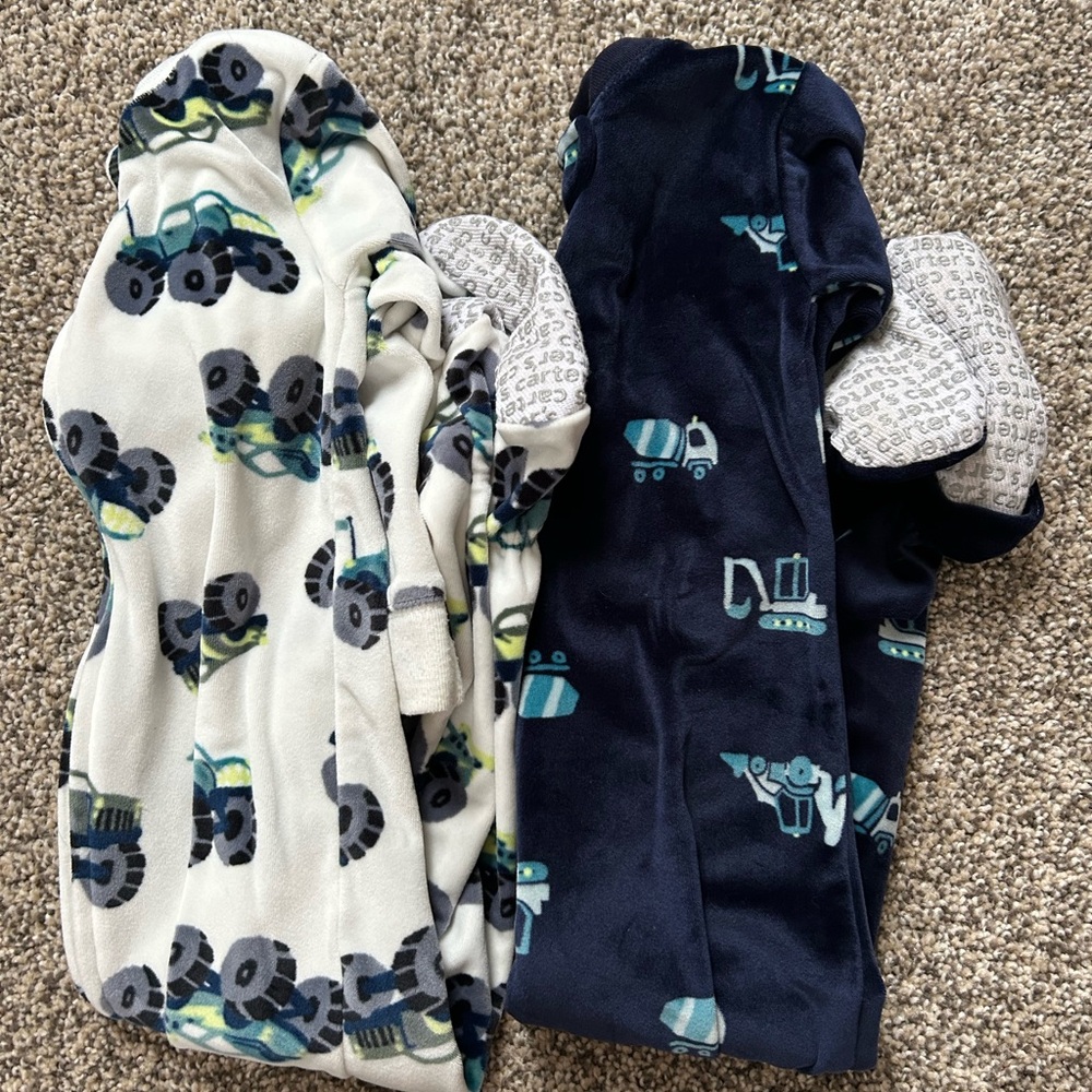 Kids Pajama Set - Blue and White